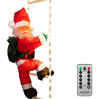 Monzana - Weihnachtsmann auf Leiter - 90cm - 48 LEDs - Deko Monzana - Weihnachtsmann auf Leiter - 90cm - 48 LEDs - Deko