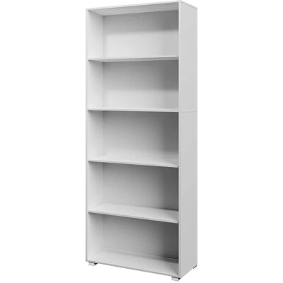 Casaria Vela Étagère Blanche - Bibliothèque & Rangement - 5 Étagères - Publicité Casaria Vela Étagère Blanche - Bibliothèque & Rangement - 5 Étagères - Publicité