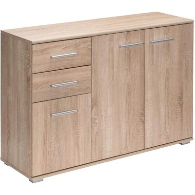 Casaria Modern Roble Sideboard mit verstellbaren Regalen - Sideboard Casaria Modern Roble Sideboard mit verstellbaren Regalen - Sideboard