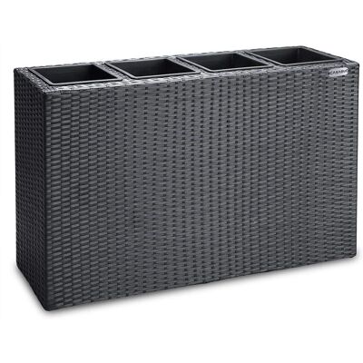 Casaria 95x27x60cm Pflanzgefäß - 4 abnehmbare Töpfe, Wetterfest, Stilvoller Rattan Casaria 95x27x60cm Pflanzgefäß - 4 abnehmbare Töpfe, Wetterfest, Stilvoller Rattan