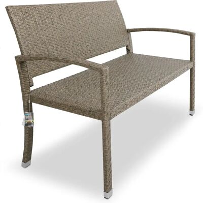 Casaria Gartenbank UV-beständig - 2-Sitzer - Beige - Gartenmöbel Casaria Gartenbank UV-beständig - 2-Sitzer - Beige - Gartenmöbel