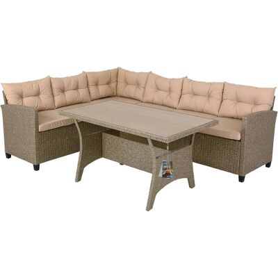 Set da Giardino Casaria - Polirattan Resistente ai Raggi UV, Tavolo WPC Set da Giardino Casaria - Polirattan Resistente ai Raggi UV, Tavolo WPC
