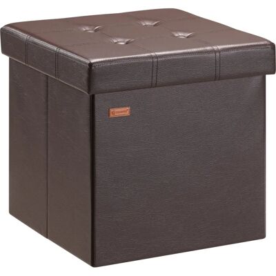 Casaria Storage Stool - 40L Foldable Seat with Lid - Brown Casaria Storage Stool - 40L Foldable Seat with Lid - Brown