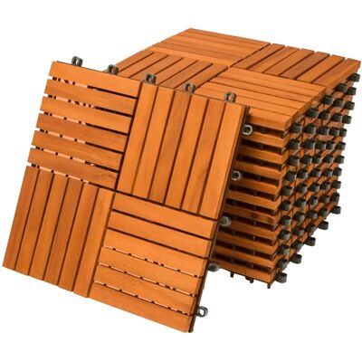 Set di Piastrelle in Legno Casaria - FSC Acacia/Eucalipto 30x30cm Set di Piastrelle in Legno Casaria - FSC Acacia/Eucalipto 30x30cm