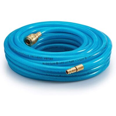 Deuba Air Hose - 10m, 15bar, Quick Connect - Durable PVC Deuba Air Hose - 10m, 15bar, Quick Connect - Durable PVC