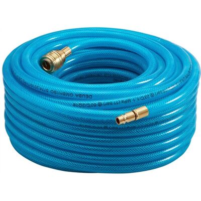 Tubo aria Monzana Deuba - Spessore 3mm, 30m, 1/4" Adattatori - Pressione 15 bar Tubo aria Monzana Deuba - Spessore 3mm, 30m, 1/4" Adattatori - Pressione 15 bar