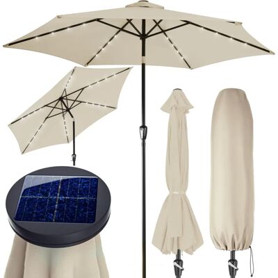 Ombrellone in Alluminio 300cm Kingsleeve con Luci LED Solari - Giardino Patio Ombrellone in Alluminio 300cm Kingsleeve con Luci LED Solari - Giardino Patio