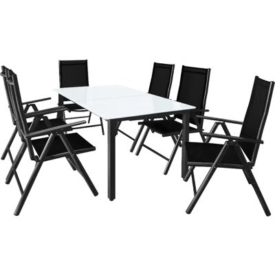 Casaria - Set da Giardino con Tavolo e Sedie in Alluminio Casaria - Set da Giardino con Tavolo e Sedie in Alluminio