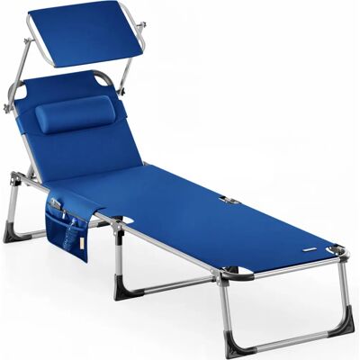 Casaria Sonneliege Malta - blauer Aluminium Casaria Sonneliege Malta - blauer Aluminium