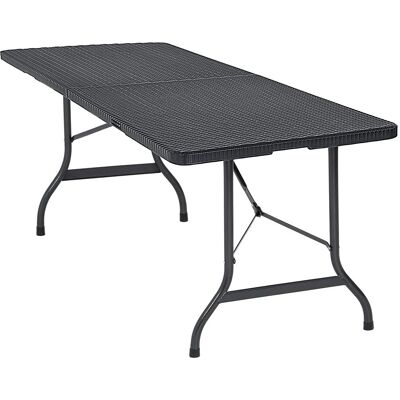 Casaria Gartentisch Klappbar mit Poly Rattan Optik Casaria Gartentisch Klappbar mit Poly Rattan Optik