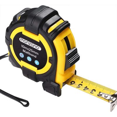 monzana 10m Stahlmaßband mit Magnetischem Haken - Robust, Präzise monzana 10m Stahlmaßband mit Magnetischem Haken - Robust, Präzise