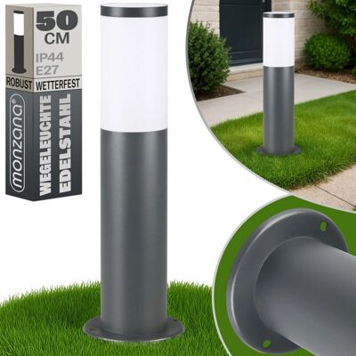 Lampada esterna in acciaio inox Monzana con attacco E27 - Antracite Lampada esterna in acciaio inox Monzana con attacco E27 - Antracite