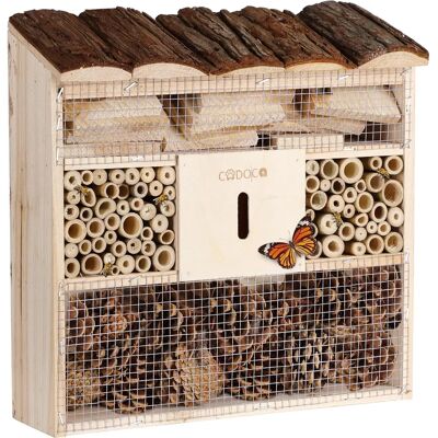 Cadoca Insectenhotel Natuurlijke Materialen 31x31 - Schuilplaats voor Insecten Cadoca Insectenhotel Natuurlijke Materialen 31x31 - Schuilplaats voor Insecten