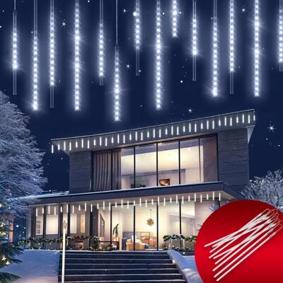 monzana Weiße LED Meteor Regen Weihnachtskette - Innen/Außen monzana Weiße LED Meteor Regen Weihnachtskette - Innen/Außen