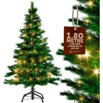 Casaria Kunstmatige Kerstboom 180cm Groen Realistische LED-verlichting Casaria Kunstmatige Kerstboom 180cm Groen Realistische LED-verlichting