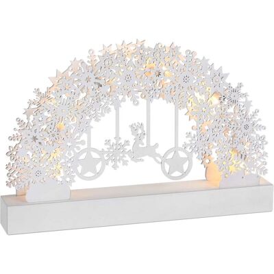 Monzana Wooden Snowflake Christmas Arch Decor - Battery Operated Monzana Wooden Snowflake Christmas Arch Decor - Battery Operated