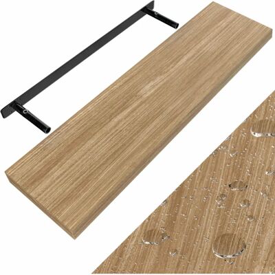 Casaria Wandplank 90cm Eik Modern Zwevend Opbergruimte Casaria Wandplank 90cm Eik Modern Zwevend Opbergruimte