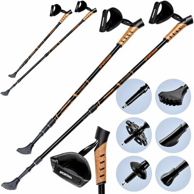 Sportana Bastones de Trekking Ajustables de Aluminio - Set Ligero de Caminata Sportana Bastones de Trekking Ajustables de Aluminio - Set Ligero de Caminata