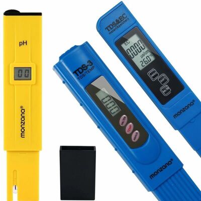 Monzana Wasserqualitäts-Testset - pH, TDS, Temperatur Monzana Wasserqualitäts-Testset - pH, TDS, Temperatur