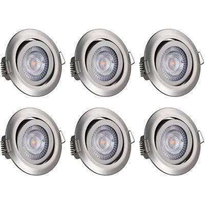 Monzana 6x LED Recessed Spotlights - Adjustable Warm White 3000K Monzana 6x LED Recessed Spotlights - Adjustable Warm White 3000K
