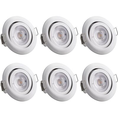 Monzana - 6x LED Einbauspotlights Flexibel 68mm Warmweiß Innenbeleuchtung Monzana - 6x LED Einbauspotlights Flexibel 68mm Warmweiß Innenbeleuchtung