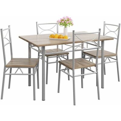 Set da Pranzo Casaria Paul - Moderno, Resistente, Impermeabile - 5 Pezzi Set da Pranzo Casaria Paul - Moderno, Resistente, Impermeabile - 5 Pezzi