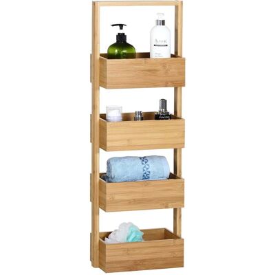 Casaria Bamboo Bathroom Shelf 88x16x28 - Bathroom Storage Casaria Bamboo Bathroom Shelf 88x16x28 - Bathroom Storage