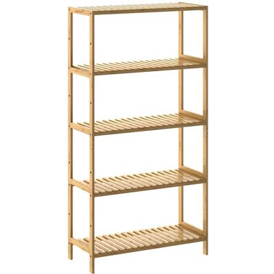 Estantería de Bambú Casaria 5 Niveles Ajustables Estantería de Bambú Casaria 5 Niveles Ajustables