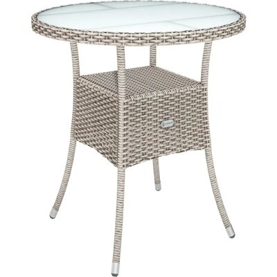 Casaria Gartenrunde Tisch - UV-resistenter Polyrattan, Ø60cm Casaria Gartenrunde Tisch - UV-resistenter Polyrattan, Ø60cm