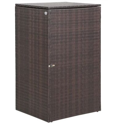 Casaria Braune 115x65x80cm Müllbox - Wetterfester Poly Rattan Casaria Braune 115x65x80cm Müllbox - Wetterfester Poly Rattan