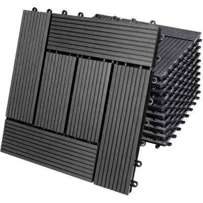 Deuba WPC Wandfliesen - Anthrazit 30x30cm - Innen/Außen Deuba WPC Wandfliesen - Anthrazit 30x30cm - Innen/Außen
