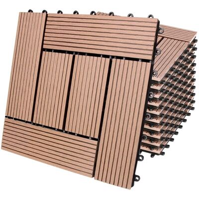 Piastrelle WPC Deuba - Mosaico Terracotta - Set 11x per Esterni e Interni Piastrelle WPC Deuba - Mosaico Terracotta - Set 11x per Esterni e Interni