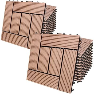 Deuba 30x30cm WPC Mosaikfliesen - Terrakotta - Innen/Außen Deuba 30x30cm WPC Mosaikfliesen - Terrakotta - Innen/Außen