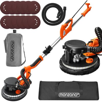 Monzana Wandschleifer - 750W, LED-Licht, Automatisches Staubsystem Monzana Wandschleifer - 750W, LED-Licht, Automatisches Staubsystem