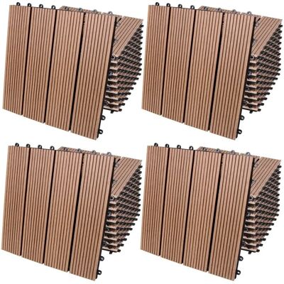 Casaria Deuba WPC Balcony and Patio Tiles - Terracotta - 44 pcs Casaria Deuba WPC Balcony and Patio Tiles - Terracotta - 44 pcs