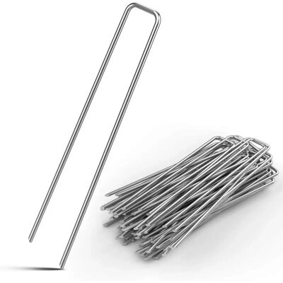 Gardebruk Ground Stakes - 200 pcs, Zinc Steel, 15cm - Ground Stakes Gardebruk Ground Stakes - 200 pcs, Zinc Steel, 15cm - Ground Stakes