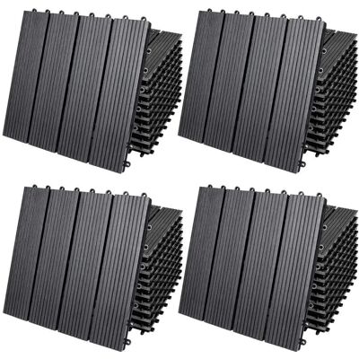 Deuba WPC Flooring Tiles - Classic Anthracite - 44 Pieces Deuba WPC Flooring Tiles - Classic Anthracite - 44 Pieces