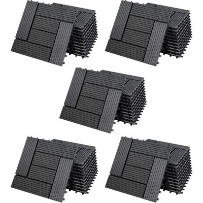 Deuba Weatherproof WPC Garden Tiles 30x30cm - Anthracite - 55 pcs Deuba Weatherproof WPC Garden Tiles 30x30cm - Anthracite - 55 pcs