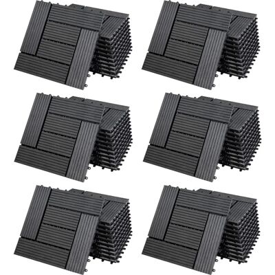 Deuba WPC Gartenfliesen 30x30cm - Anthrazit - 6m² Deuba WPC Gartenfliesen 30x30cm - Anthrazit - 6m²