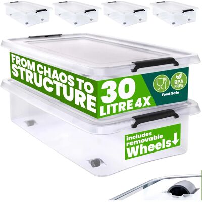Deuba Stapelbare Aufbewahrungsbox 30/60L BPA Frei Stoßfest Deuba Stapelbare Aufbewahrungsbox 30/60L BPA Frei Stoßfest