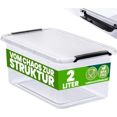 Deuba Aufbewahrungsbox 20x15x12cm 2L - Storage Box Deuba Aufbewahrungsbox 20x15x12cm 2L - Storage Box