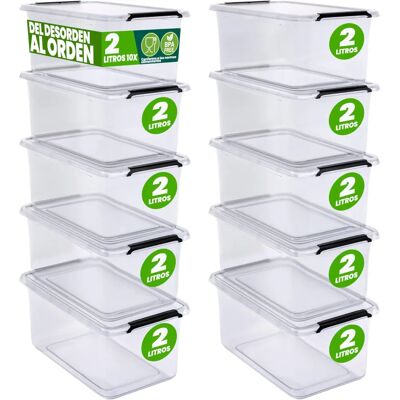 Deuba Storage Box - 20x15x12cm - Transparent Deuba Storage Box - 20x15x12cm - Transparent