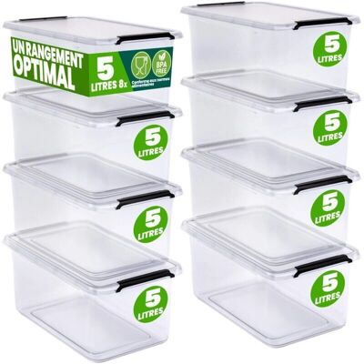 Deuba Aufbewahrungsboxen - Stapelbare transparente Organizer 30L Deuba Aufbewahrungsboxen - Stapelbare transparente Organizer 30L