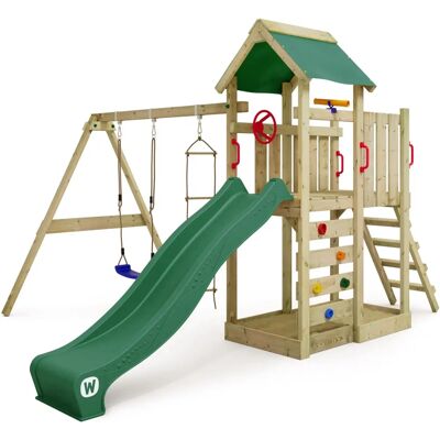 Wickey MultiFlyer Wooden Playground with Swing and Slide - Kids Outdoor Climber & Sandpit Wickey MultiFlyer Wooden Playground with Swing and Slide - Kids Outdoor Climber & Sandpit