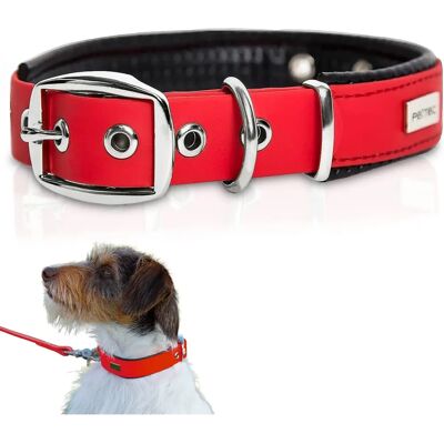 PetTec Rotes Veganes Hundehalsband - 31-41cm PetTec Rotes Veganes Hundehalsband - 31-41cm