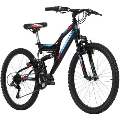 KS CYCLING Zodiac Kinder-Mountainbike - 24 Zoll, Schwarz-Rot, 18 Gänge KS CYCLING Zodiac Kinder-Mountainbike - 24 Zoll, Schwarz-Rot, 18 Gänge