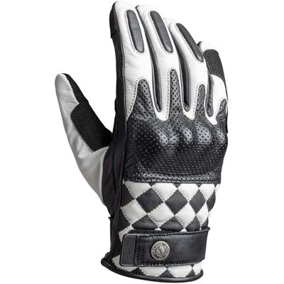 Guanti da moto John Doe Tracker Race in pelle - Nero Bianco - XL - Unisex Guanti da moto John Doe Tracker Race in pelle - Nero Bianco - XL - Unisex