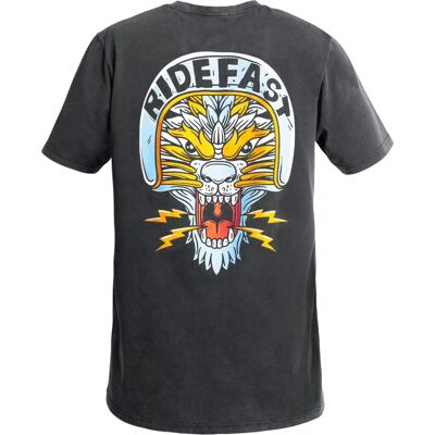 T-Shirt John Doe Lion Out in Cotone Biologico Nero T-Shirt John Doe Lion Out in Cotone Biologico Nero