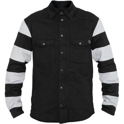 Camicia moto John Doe - Bianco/Nero - Moda Streetwear Camicia moto John Doe - Bianco/Nero - Moda Streetwear