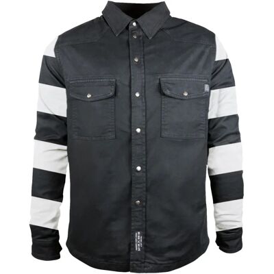Chemise John Doe Noir/Blanc - Vêtement de moto - Publicité Chemise John Doe Noir/Blanc - Vêtement de moto - Publicité
